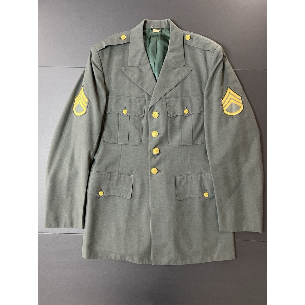Vintage Army Airborne Sergeants Dress Uniform Jacket Green‎